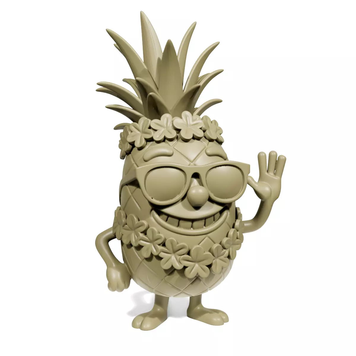 Funny pineapple 3D print model