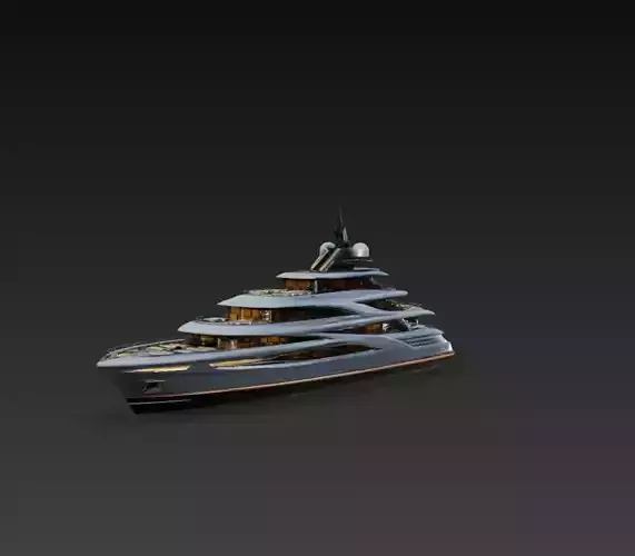 Premium Futuristic Luxury Super Yacht