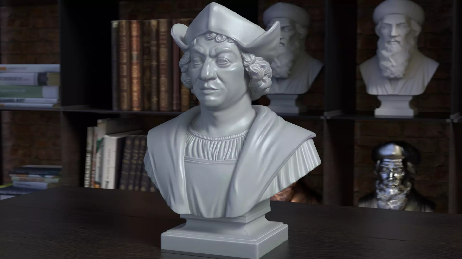 Christopher Columbus Bust 3D Printable STL File 3D print model