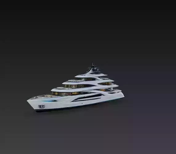 Futuristic Luxury Super Mega Yacht