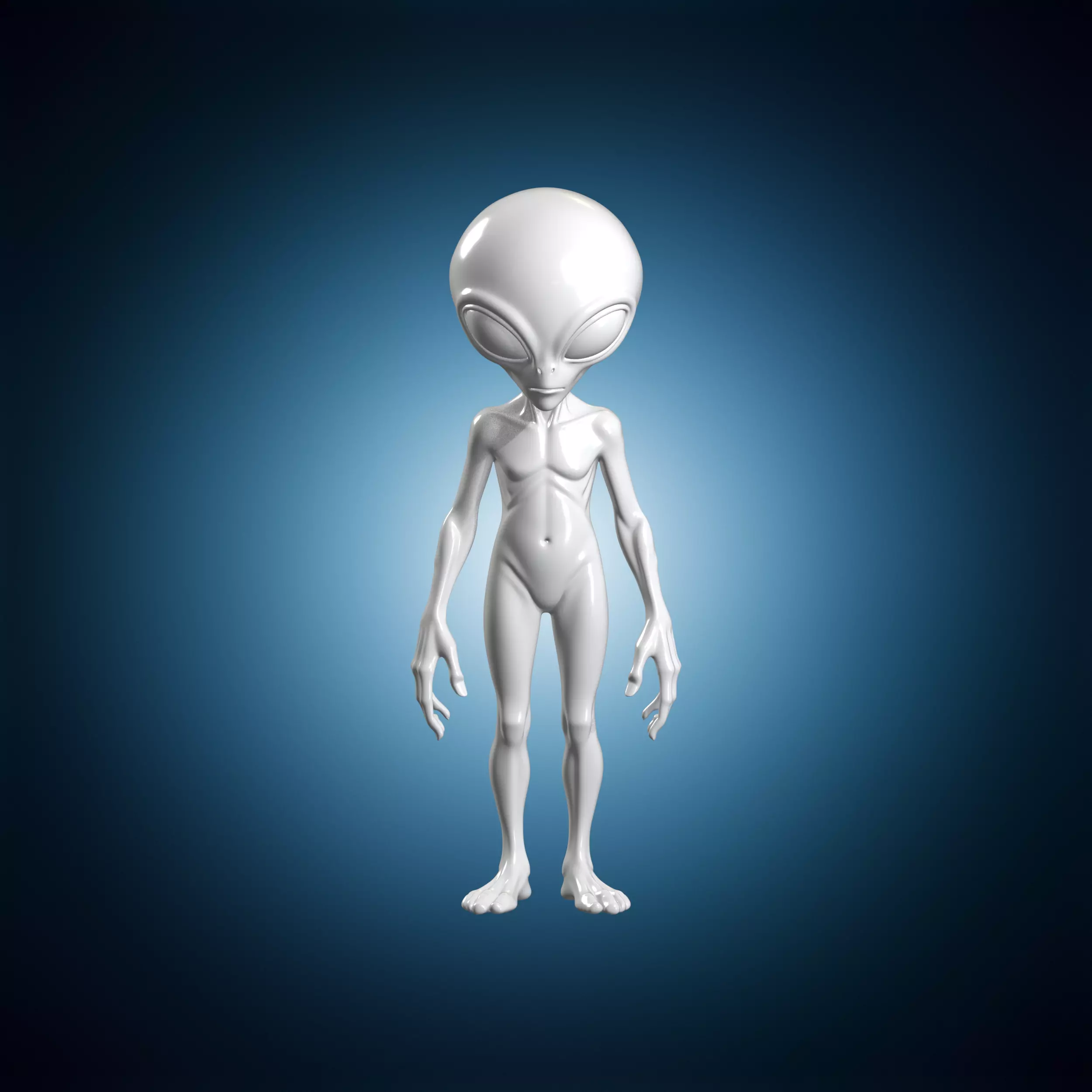 Standing Alien 3D Print Model 3D print model