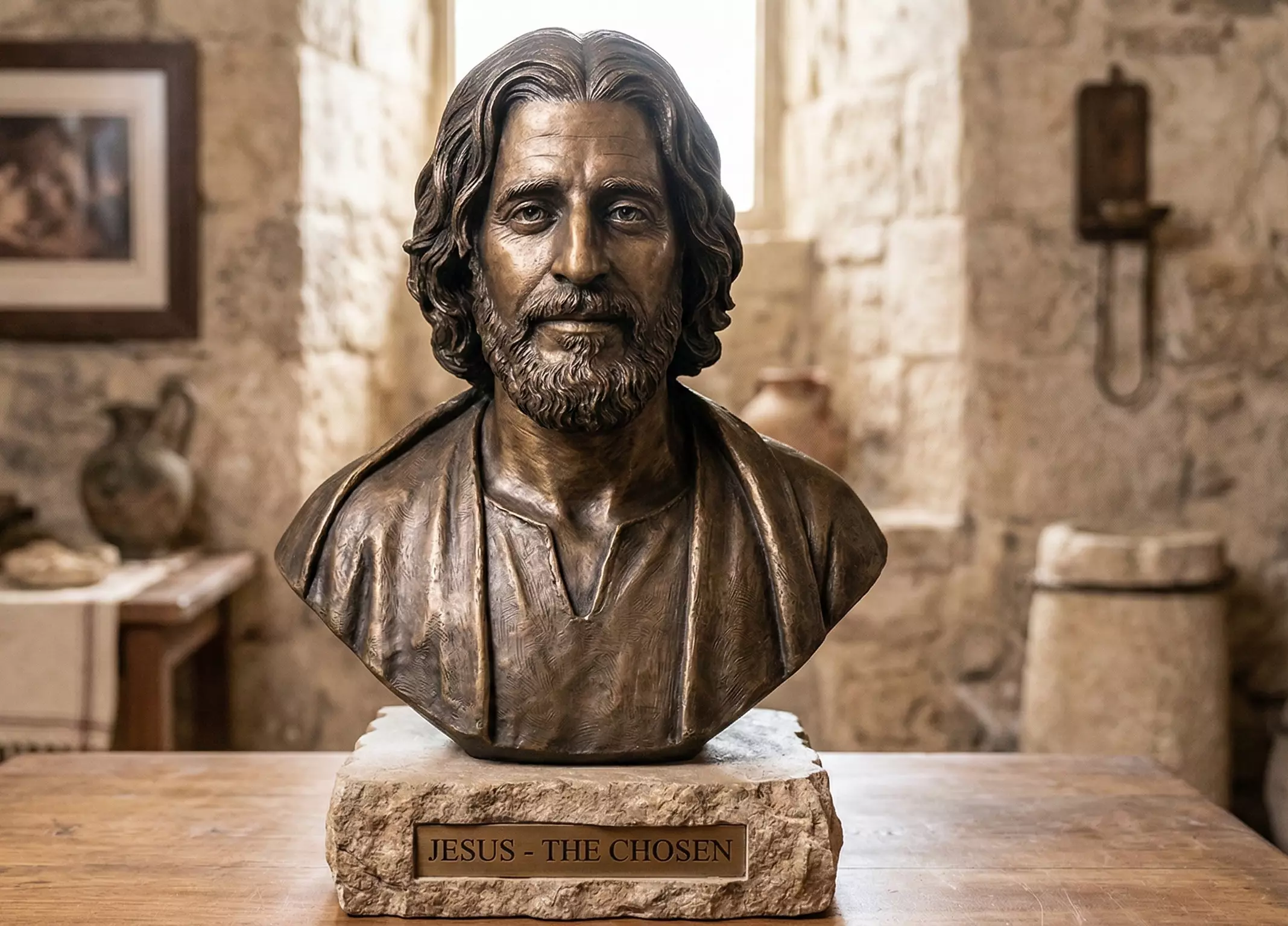 Jesus Bust STL The Chosen High Detail 3D Printable Sculpture 3D print model