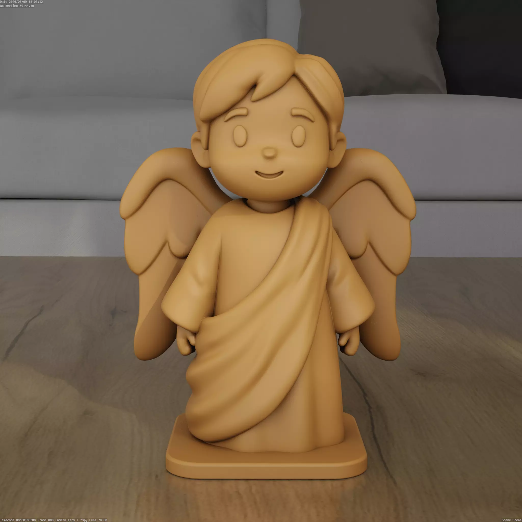 Cute Angel Figurine STL for 3D Printing 3D print model