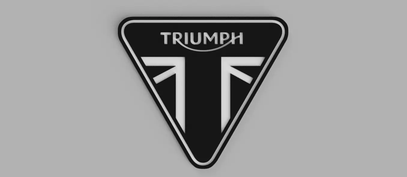 Triumph Motorcycles logo Wall Panel 3D print model