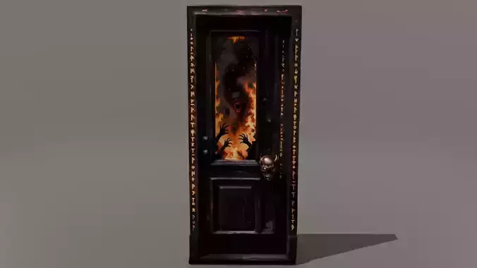 DVL3DStudio Abyss Gate Door Low Poly Dark Fantasy Game Ready