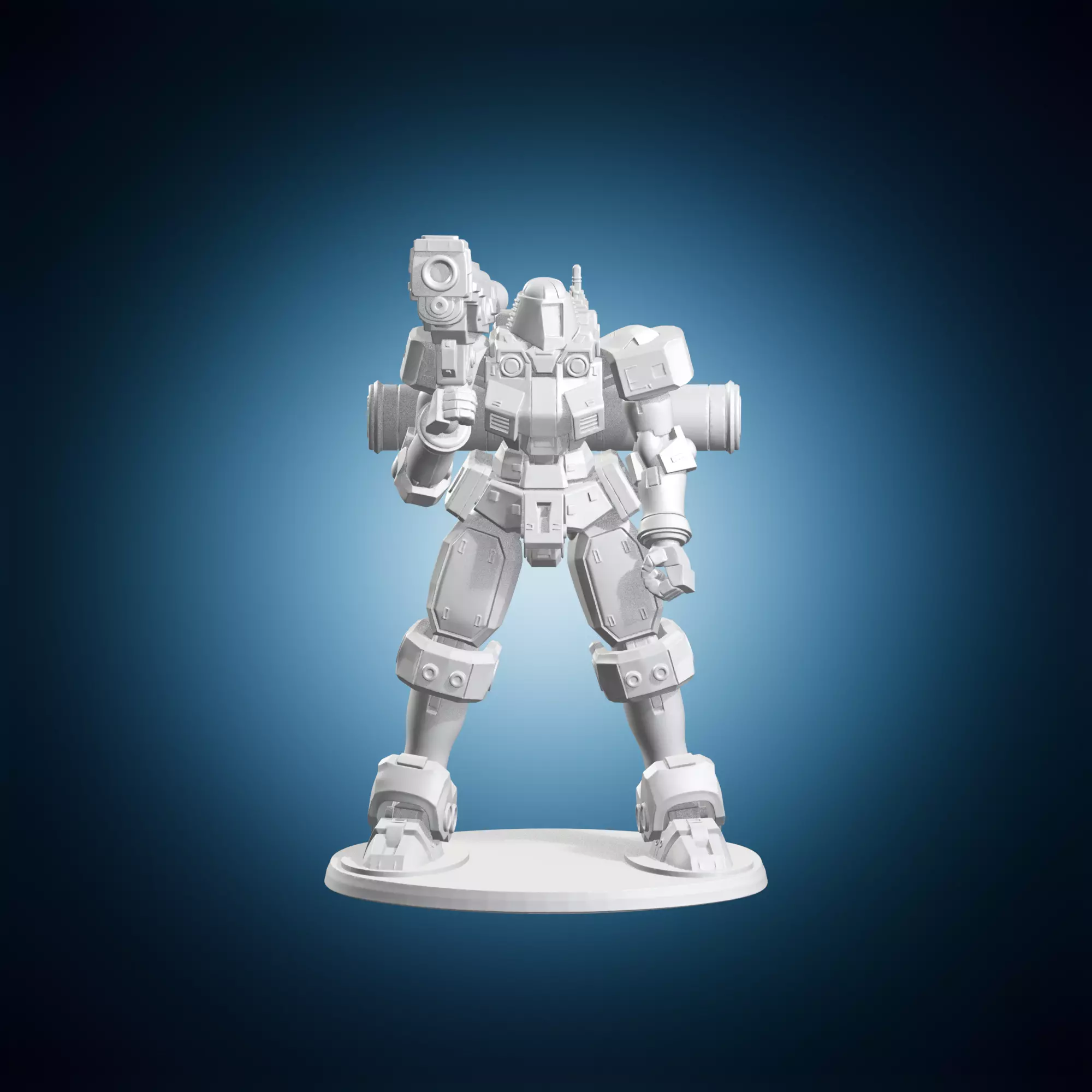 Sci-fi Mecha Robot Shoulder Cannon 3D print model