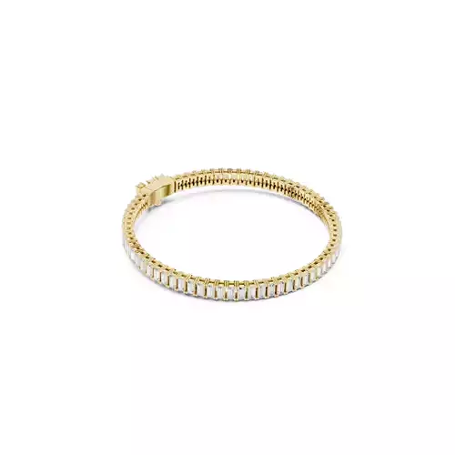 Jewelry Emerald Baguette Diamond Modern Luxury Tennis Bracelet 