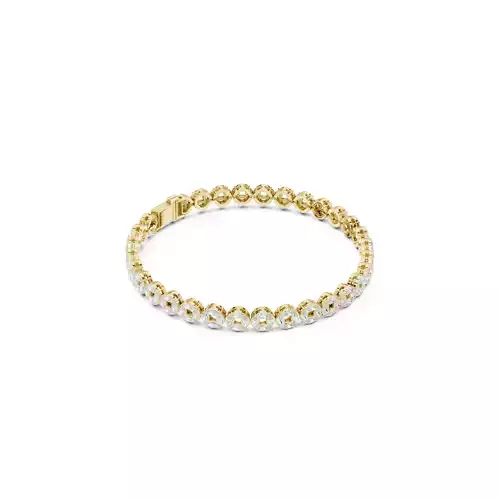 Modern Jewelry Round Circle Unisex Halo Diamond Tennis Bracelet