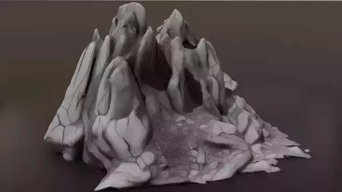 DVL3DStudio Relief Rock Formation Low Poly  Game Ready