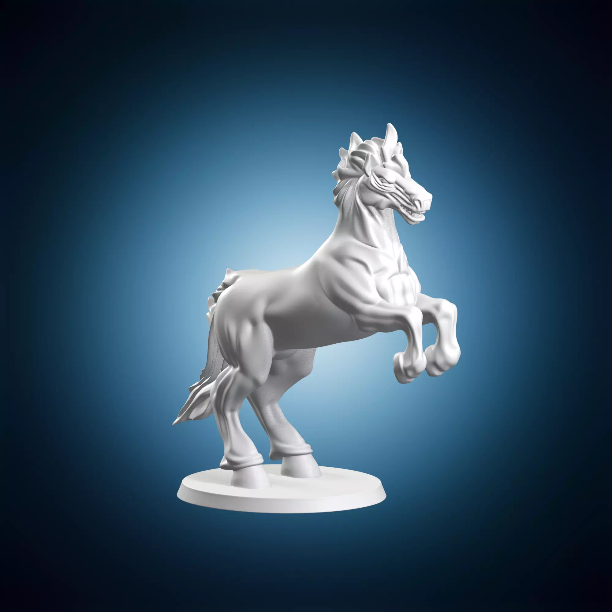 Rearing Stallion Horse Digital Sculpture 3D print model