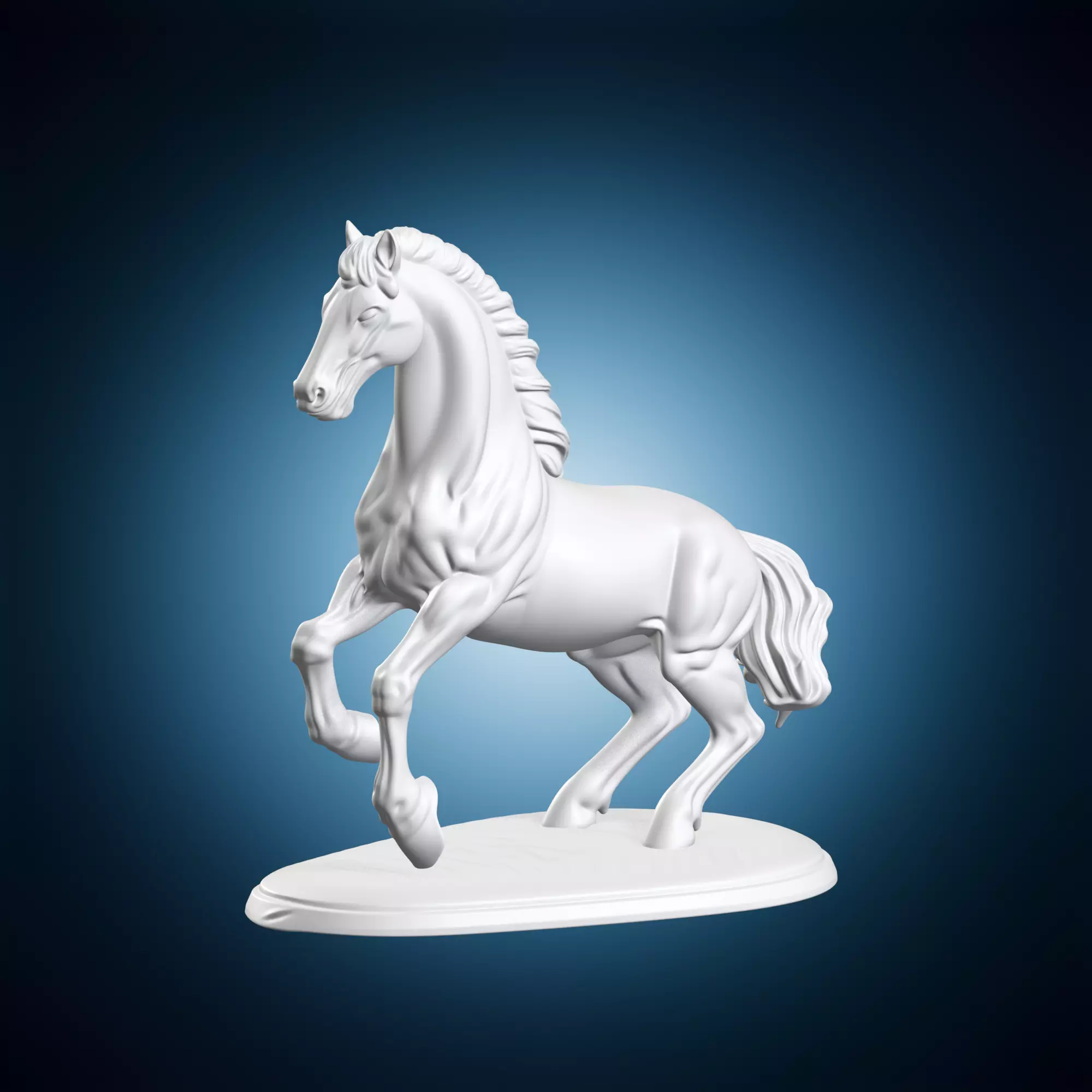 Rearing Horse Statue Miniature 3D print model