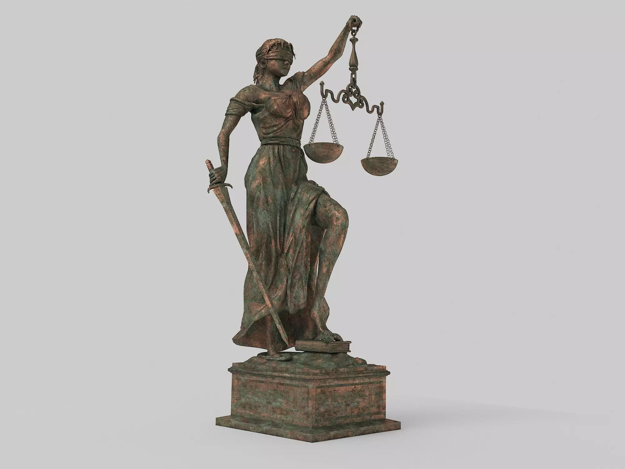 Lady of justice statue 3D model