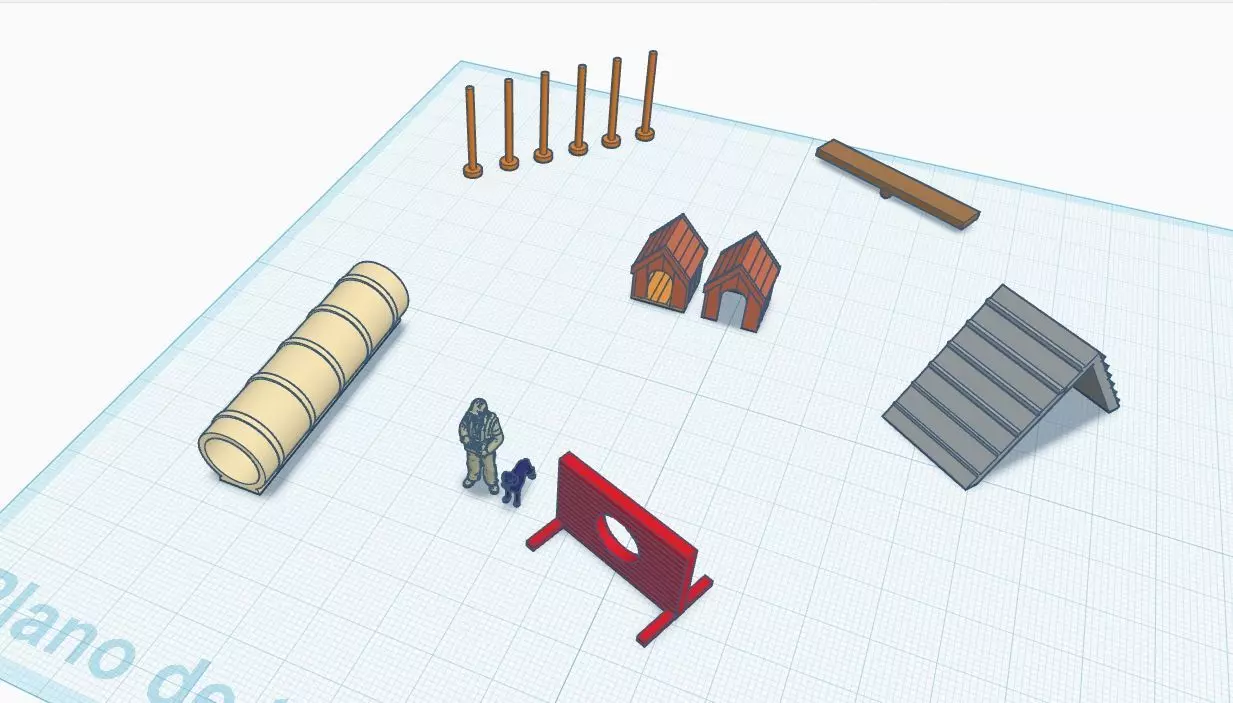 dog academy kit h0 scale 3D print model