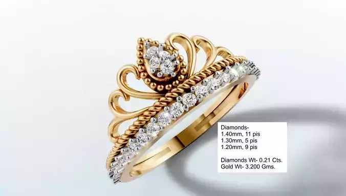 Women Crown Ring  7