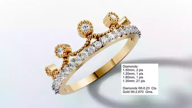 Women Crown Ring  6