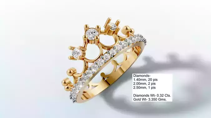 Women Crown Ring  5