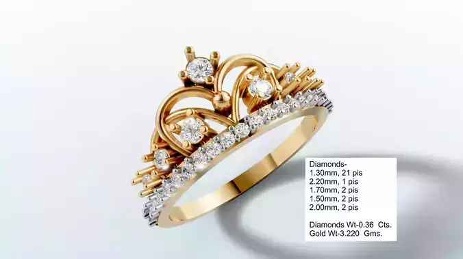 Women Crown Ring  4