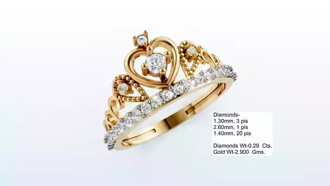 Women Crown Ring  2