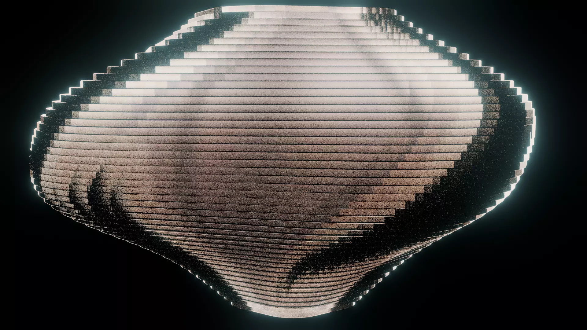 Abstract Voxel Morphing Loop - Procedural Layered Sculpture Low-poly 3D model