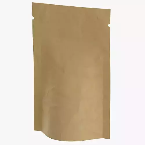 Stand Up Zipper Pouche 28g Closed 3D model