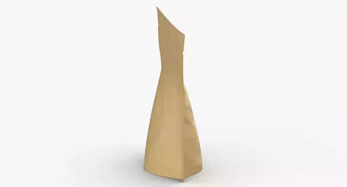 Stand Up Zipper Pouche 28g Closed 3D model 6