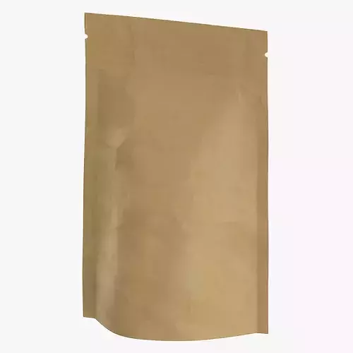 Stand Up Zipper Pouche 150g Closed 3D model