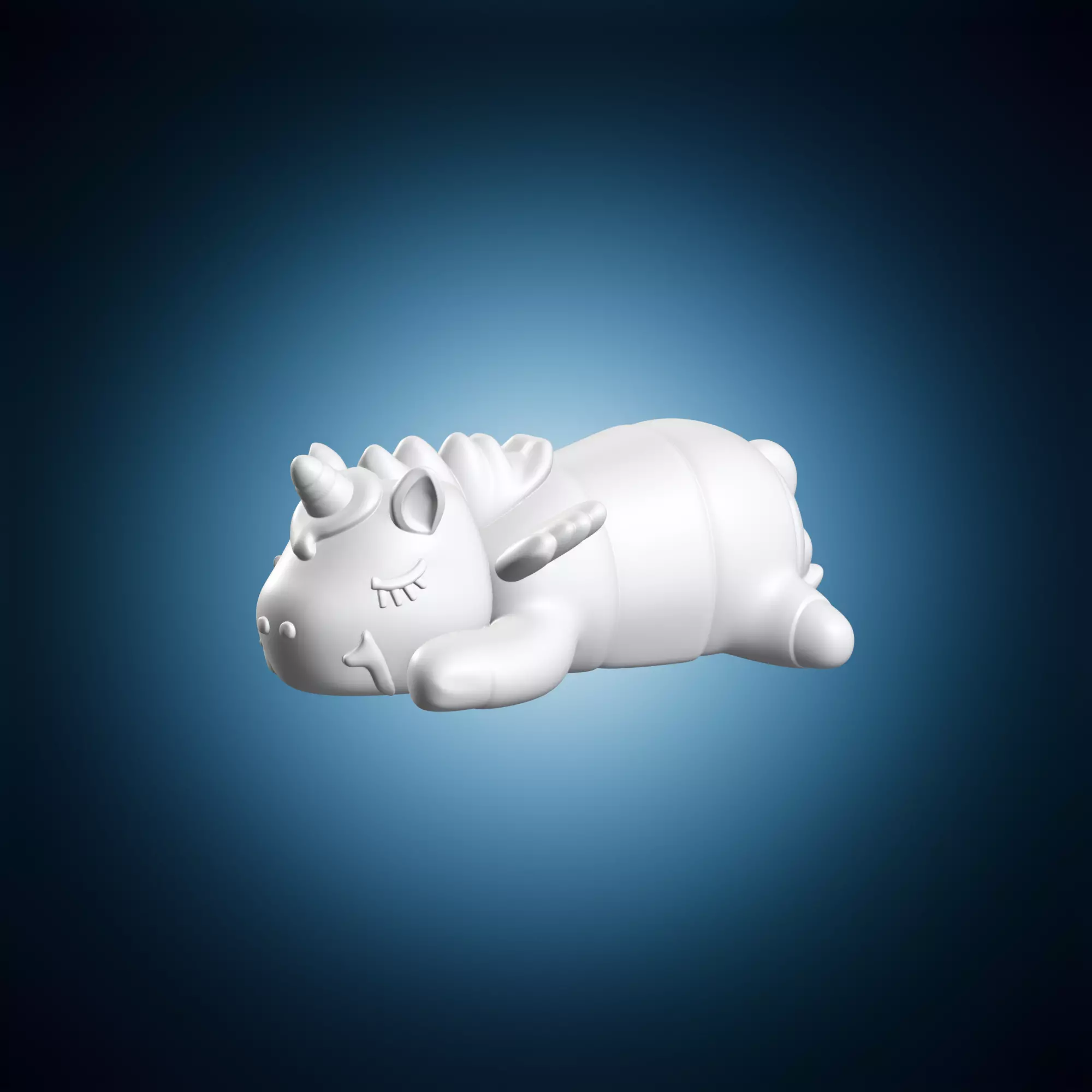 Sleeping Pegasus Unicorn Toy 3D print model