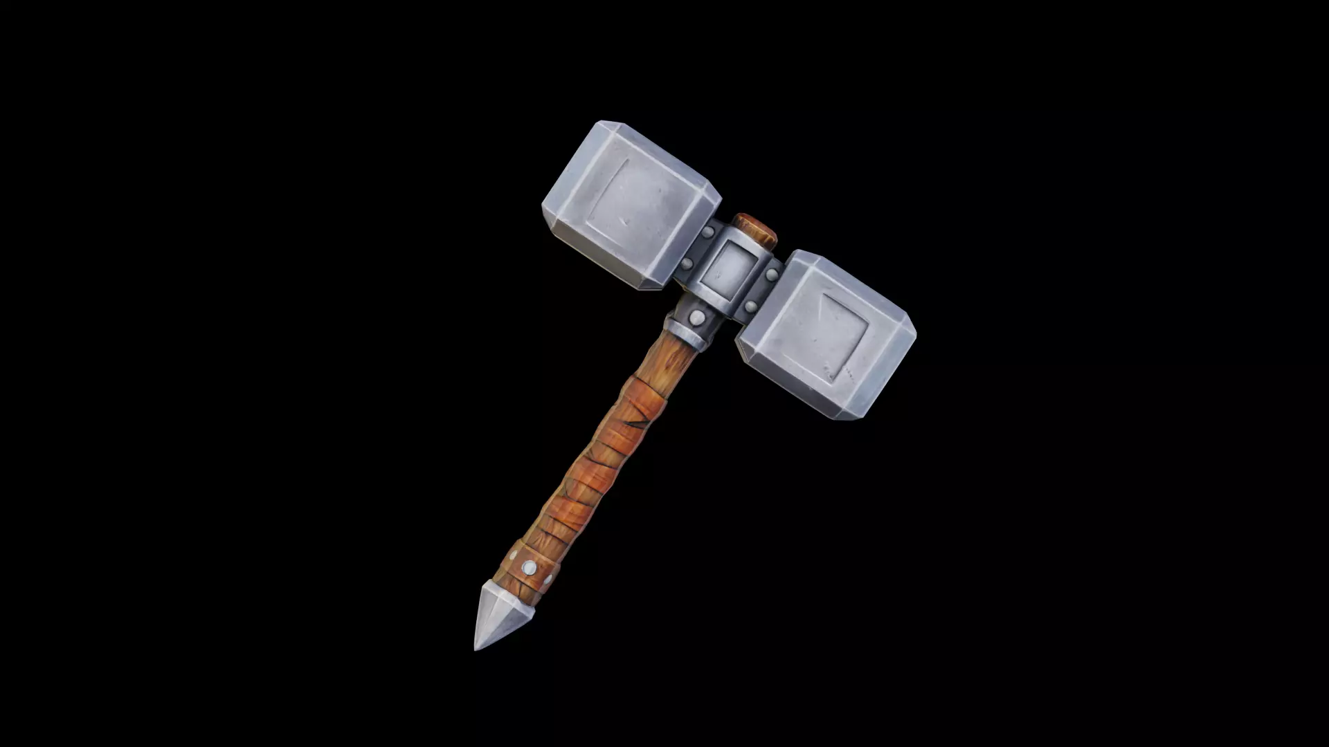 Stylized Warrior Hammer - Game Ready Low-poly 3D model