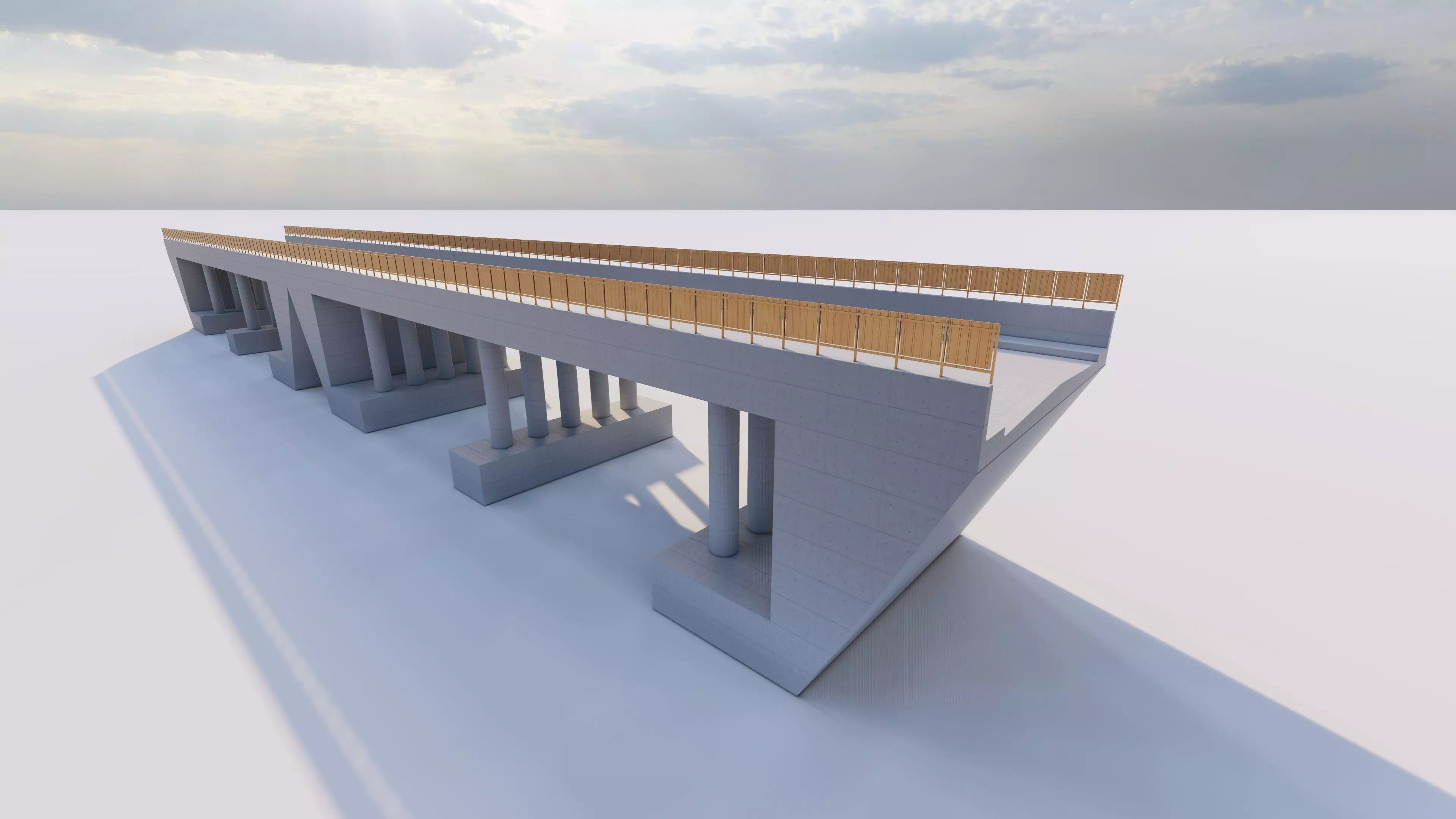 Structural engineering of Metal bridge structure 3D model