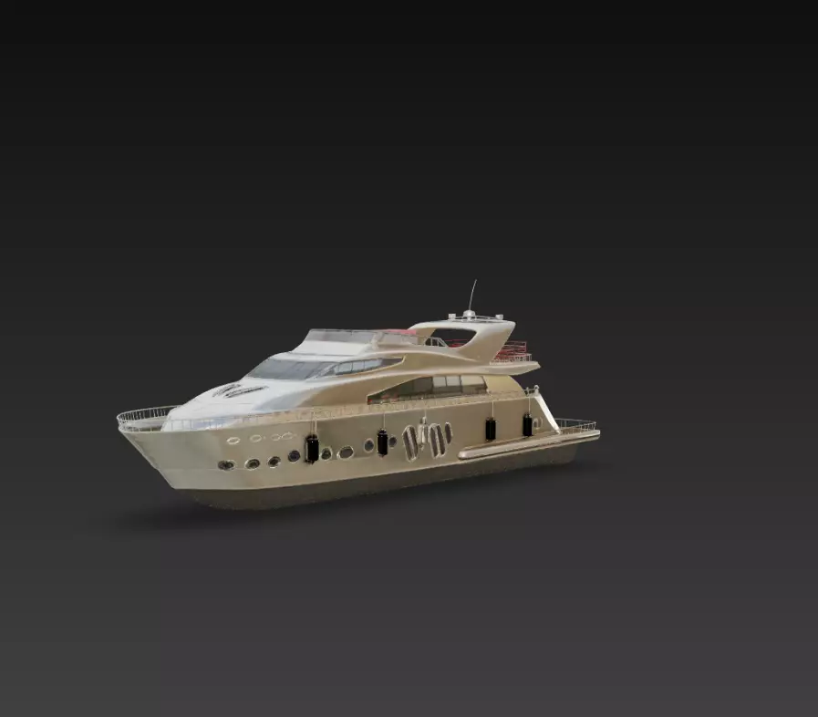 Modern Motor Yacht Cabin Cruiser 3D print model