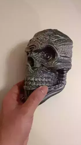 Stylized skull sculpt
