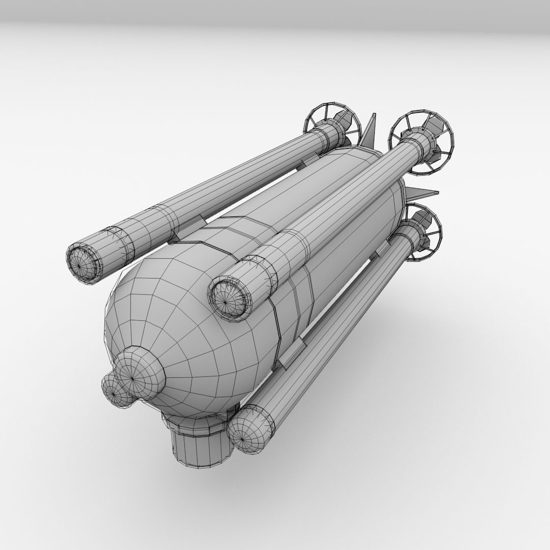 Seafox toy car with wheels 3D model_4