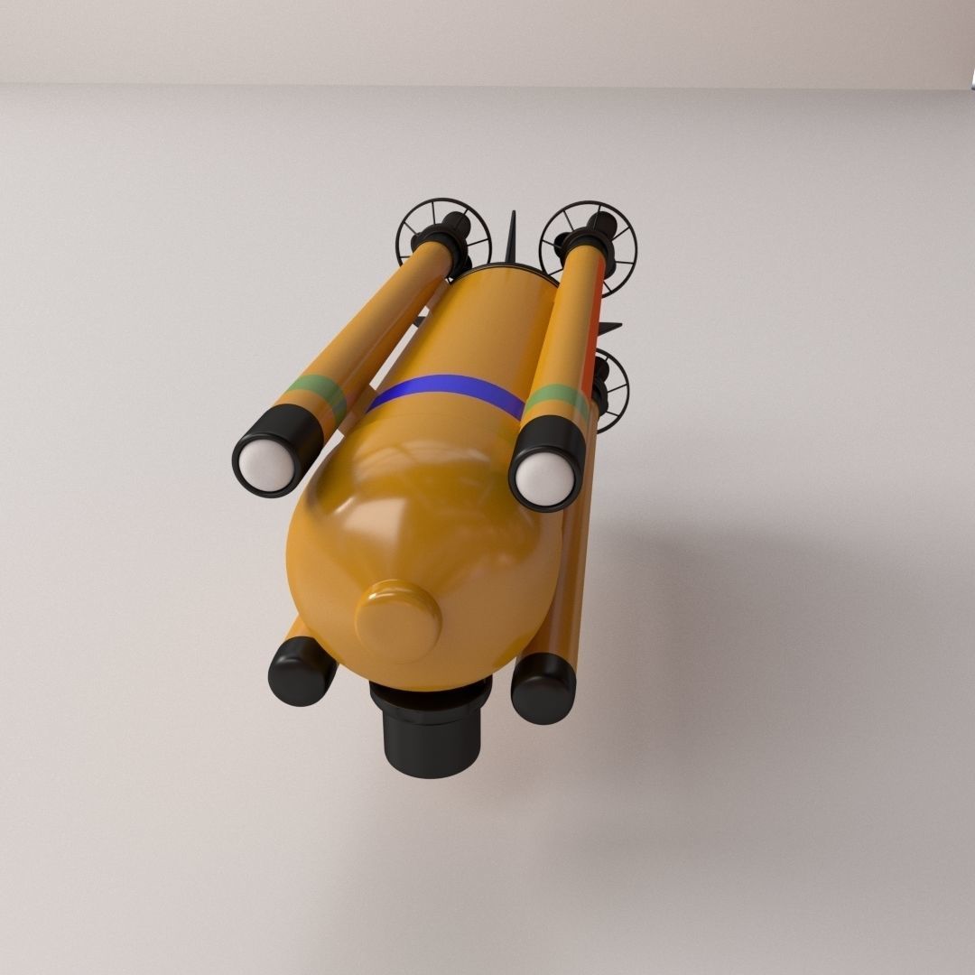 Seafox toy car with wheels 3D model_1