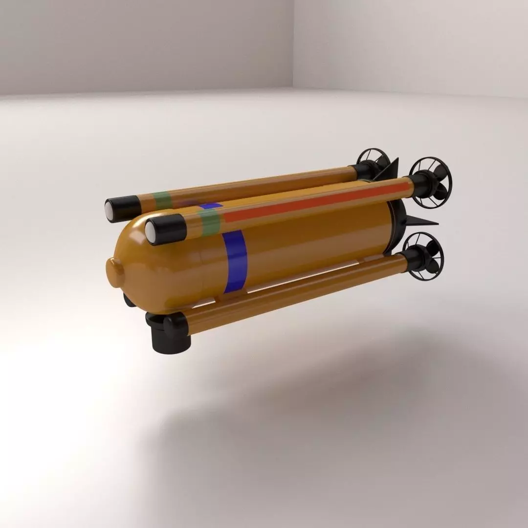 Seafox toy car with wheels 3D model_0