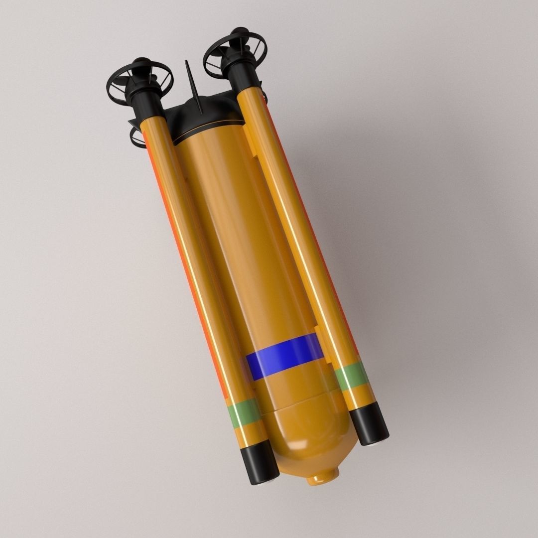 Seafox toy car with wheels 3D model_2