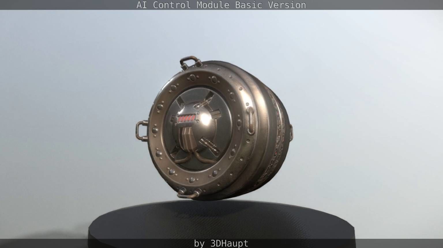 AI Control Module Basic Version Low-poly 3D model_23