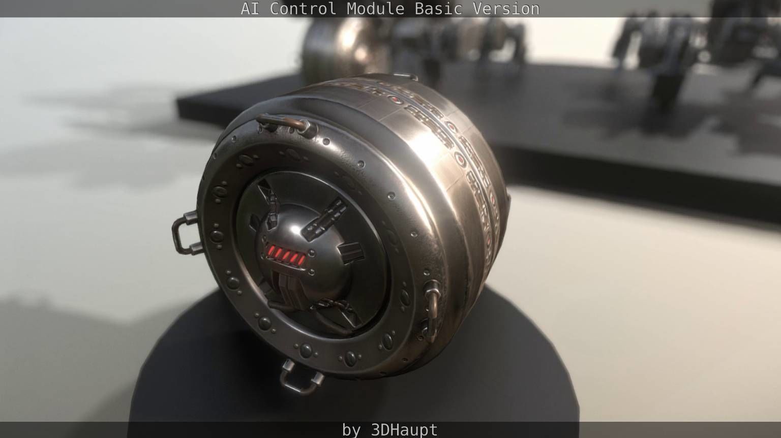 AI Control Module Basic Version Low-poly 3D model_53