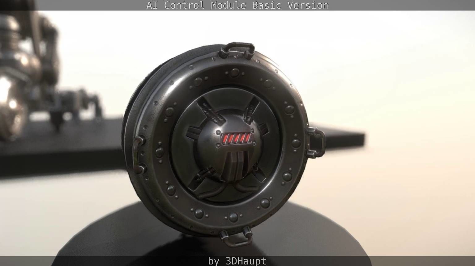 AI Control Module Basic Version Low-poly 3D model_47