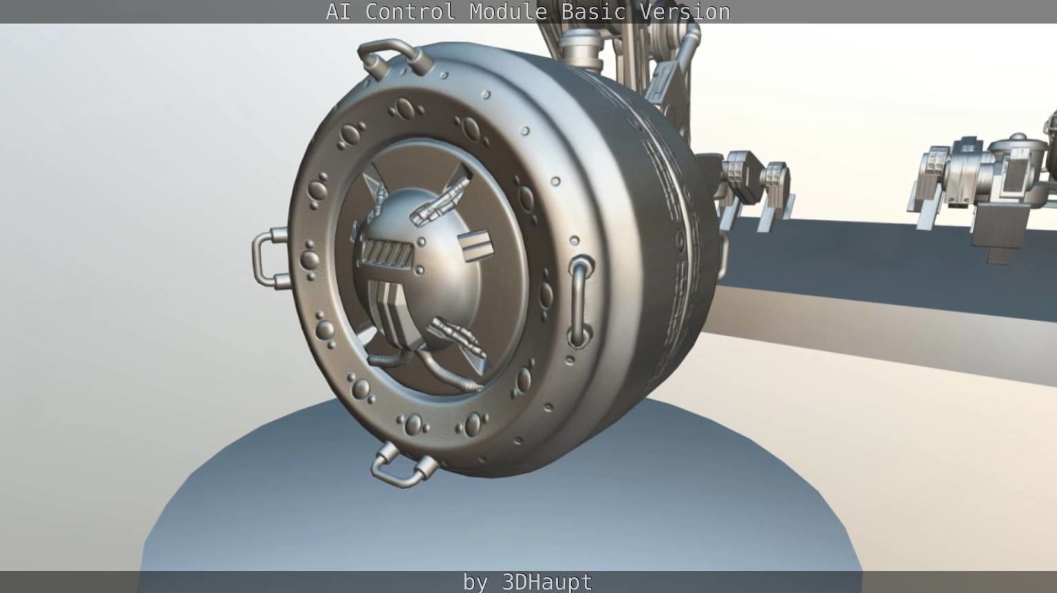 AI Control Module Basic Version Low-poly 3D model_63