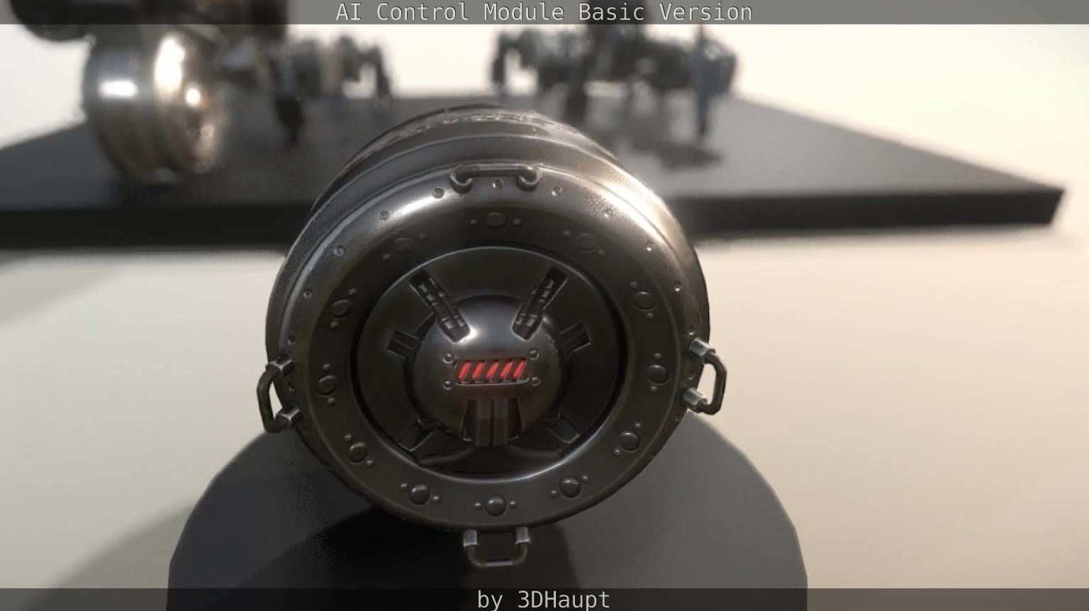 AI Control Module Basic Version Low-poly 3D model_48