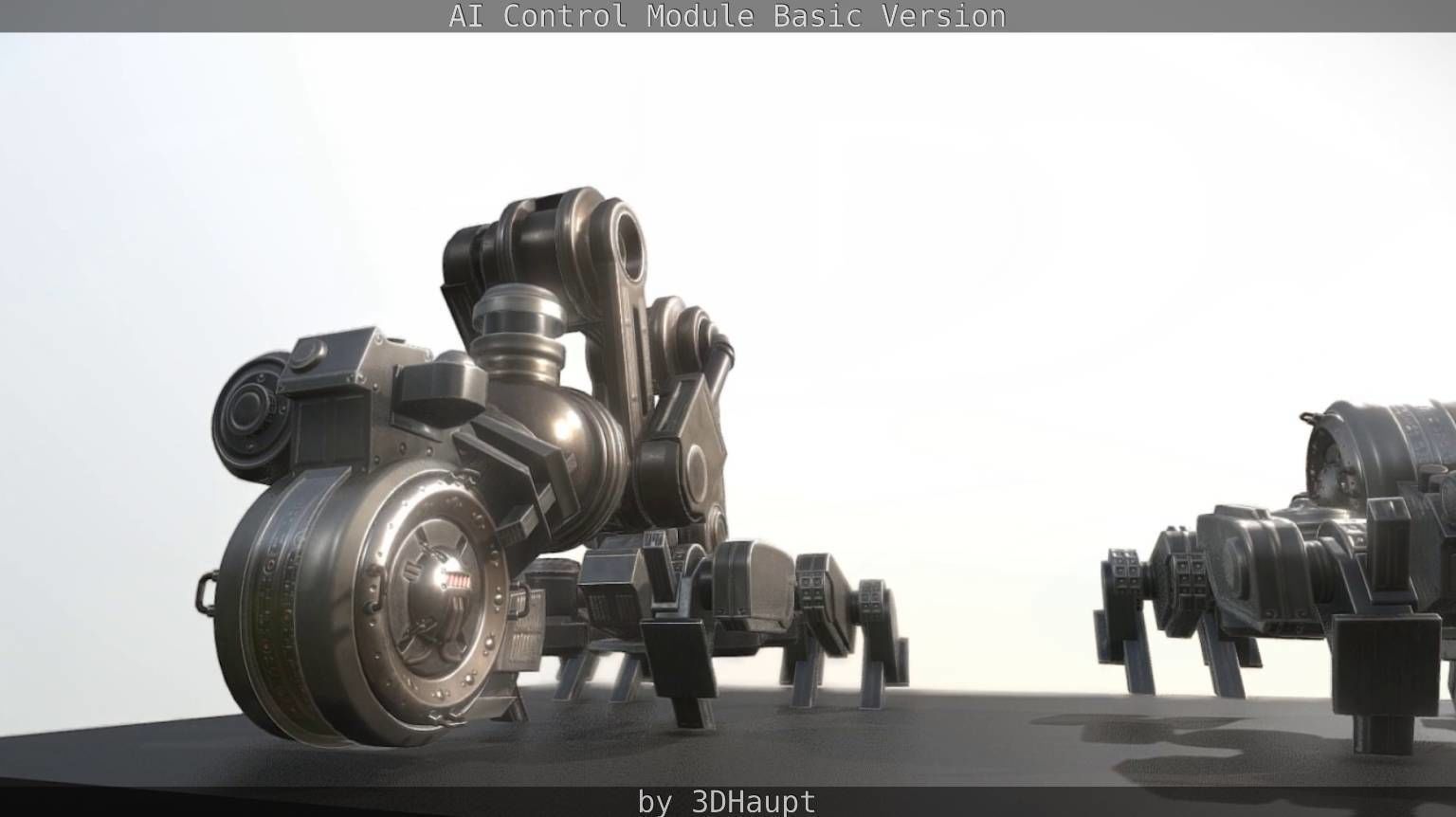 AI Control Module Basic Version Low-poly 3D model_82