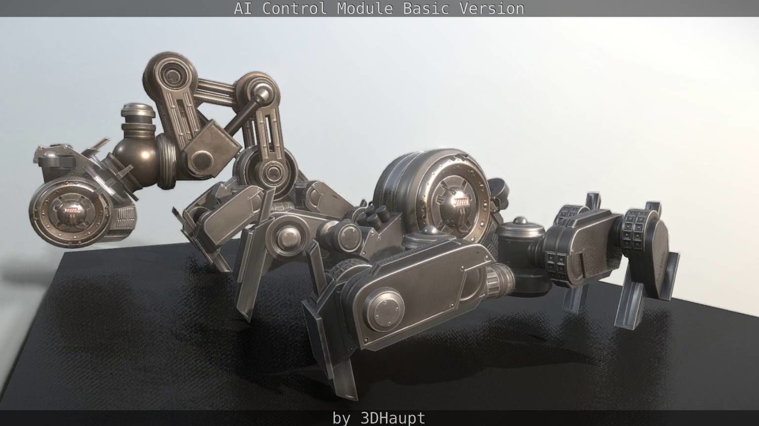 AI Control Module Basic Version Low-poly 3D model_97