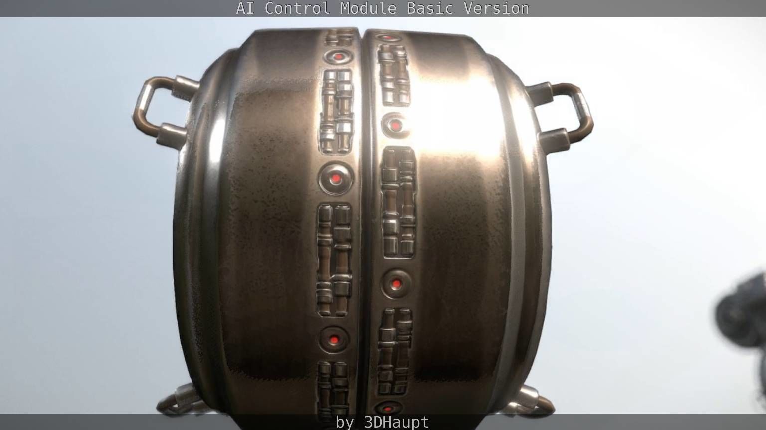 AI Control Module Basic Version Low-poly 3D model_44