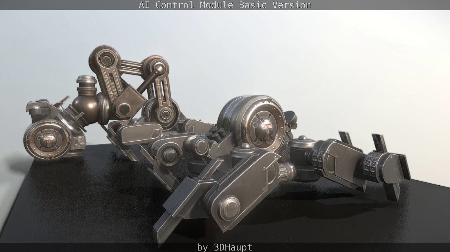 AI Control Module Basic Version Low-poly 3D model_96