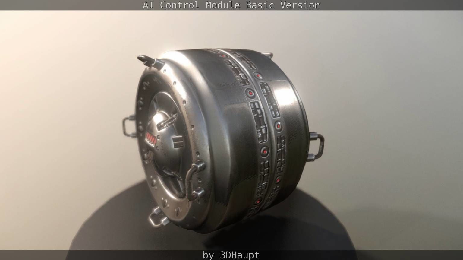 AI Control Module Basic Version Low-poly 3D model_40