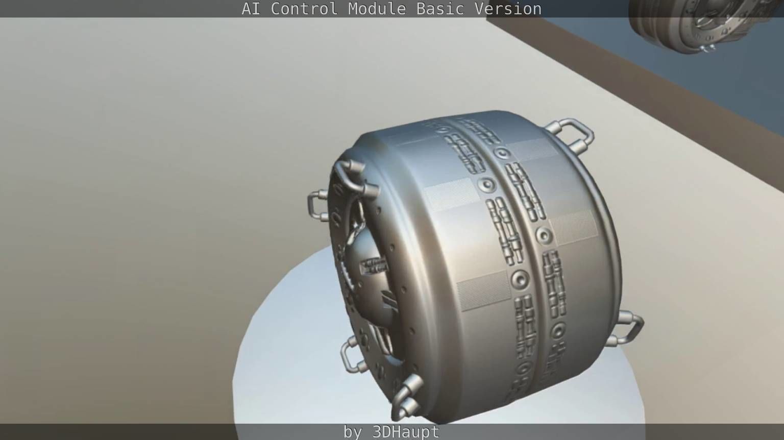 AI Control Module Basic Version Low-poly 3D model_60