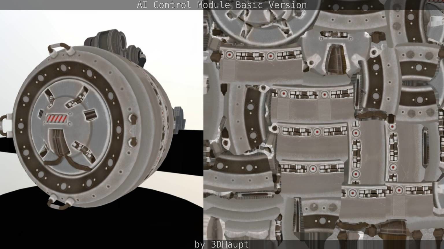 AI Control Module Basic Version Low-poly 3D model_55