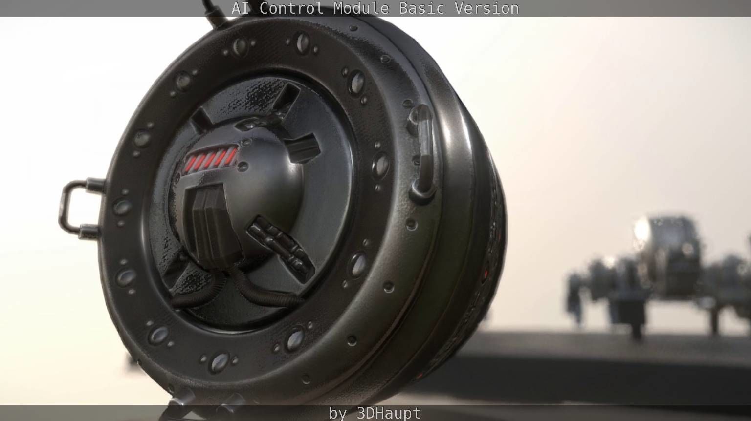 AI Control Module Basic Version Low-poly 3D model_21