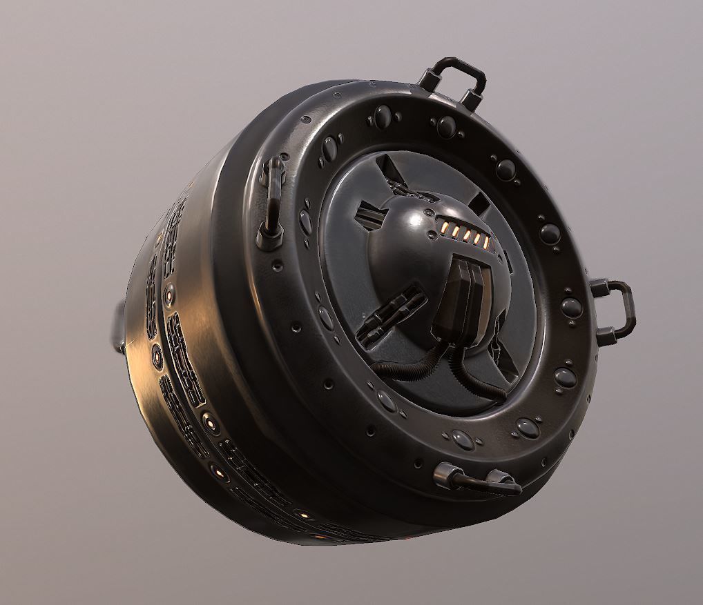 AI Control Module Basic Version Low-poly 3D model_5