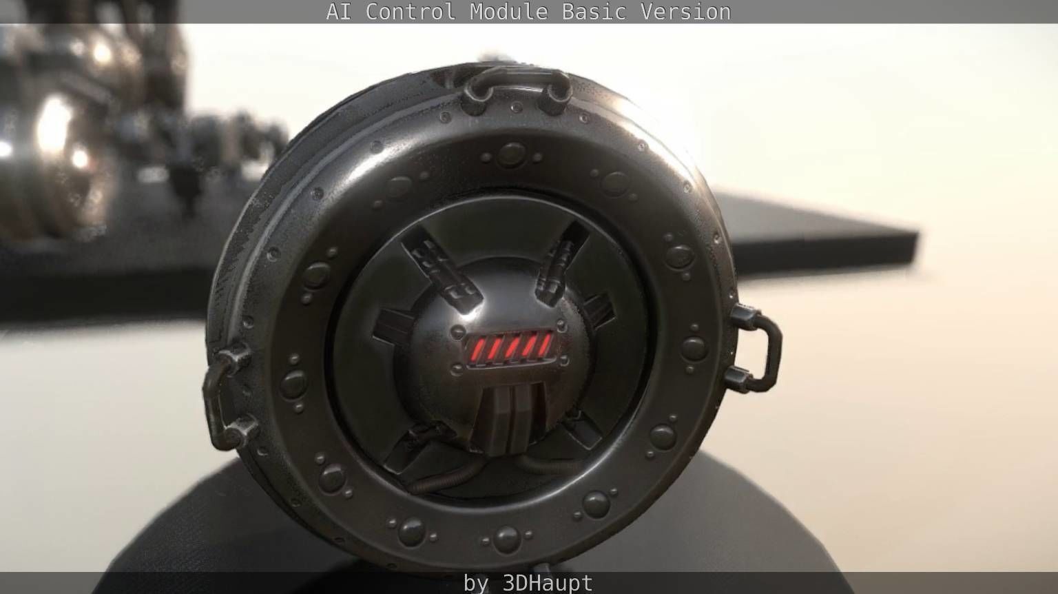 AI Control Module Basic Version Low-poly 3D model_38